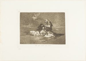 What is the Use of a Cup?, deska 59 z The Disasters of War od Francisco Jose de Goya y Lucientes