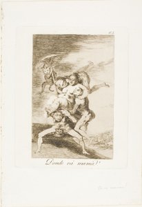 Kam jde matka?, deska 65 z Los Caprichos od Francisco Jose de Goya y Lucientes