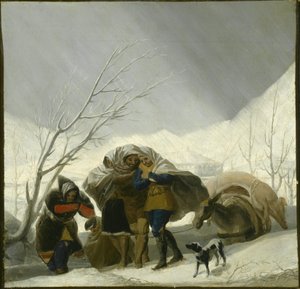 Zimní scéna, kolem roku 1786 od Francisco de Goya