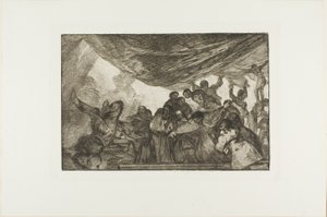Aniž by se svěřil Bohu nebo ďáblu, deska 15 z Los Proverbios od Francisco Jose de Goya y Lucientes