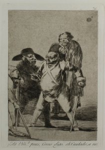Rozumíš? ... no, jak říkám... eh! Pozor! jinak..., deska 76, z Los Caprichos od Francisco Jose de Goya y Lucientes