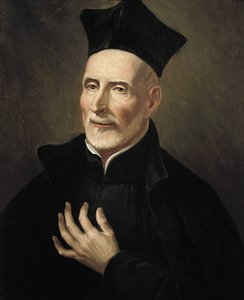 Calasanz, Svatý Josef (1556-1648). Španělský náboženský muž a pedagog. Saint Joseph Calasanctius (olej na plátně) od Francisco Jover y Casanova