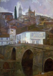 MEZI SVĚTLY (BETANZY) –OLEJ / PLÁTNO – 1918–90X62 CM– od Francisco Llorens Diaz
