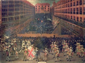 Auto de Fé v roce 1656 (olej na plátně)