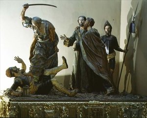 The Arrest of Christ, 1765 (polychromované dřevo) (podrobnosti viz 93243) od Francisco Salzillo