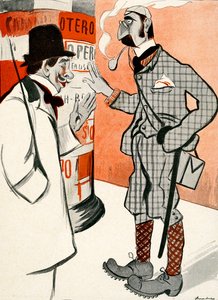 Francouz říká Angličanovi, jak by se měl oblékat pro operu, 1903. od Francisco Sancha y Lengo