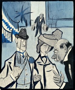 Anglický pár přijíždějící do francouzského hotelu, 1903 od Francisco Sancha y Lengo