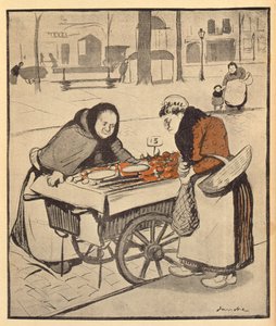 To se mi zdá trochu drahé, z LAssiette au Beurre, 8. března 1902 (barevná rytina)