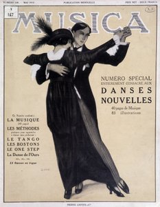 Numero special dances nouvelles (pár tančící tango) - Ilustrace Francisco Javier Gose (1876-1915) In „“ Musica““, květen 1913
