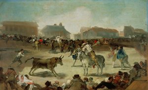 Vesnická býčí zápas od Francisco de Goya