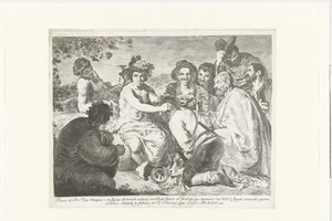 Bakchus v donkaardech Baco (název na objektu) Opilci od Francisco de Goya