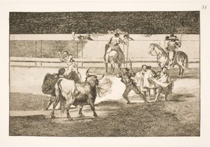 Banderillas s bleskovými Číňany od Francisco de Goya