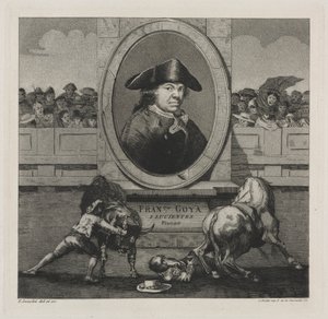 Býčí zápasy: Frontispis od Francisco de Goya