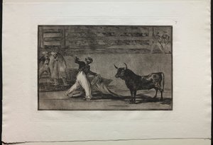 Býčí zápasy: Původ harpun nebo vlajek od Francisco de Goya