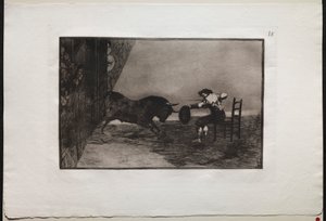 Býčí zápasy: Odvaha Martincha v ringu v Zaragoze od Francisco de Goya