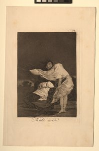 Caprichos: Špatná noc. od Francisco de Goya