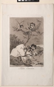 Caprichos: Vše padne od Francisco de Goya
