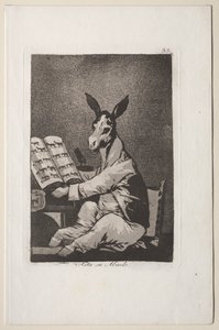 Caprichos: A jeho děd také. od Francisco de Goya