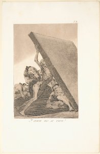 Caprichos: A přesto nejdou!. od Francisco de Goya