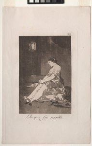 Caprichos: Protože byla náchylná. od Francisco de Goya