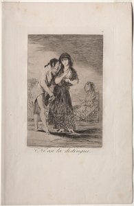 Caprichos: I tak ji nemůže dostat ven. od Francisco de Goya