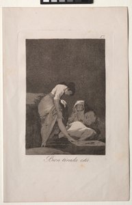 Caprichos: Je pěkně natažený od Francisco de Goya