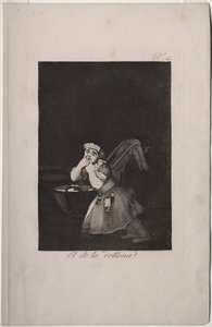 Caprichos: Chlapec chůvy od Francisco de Goya