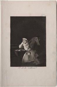 Caprichos: Chůva chlapec. od Francisco de Goya