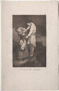 Caprichos: Na lovu zubů od Francisco de Goya