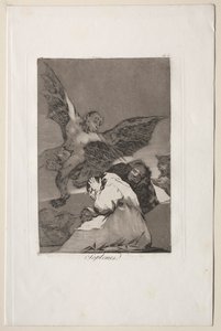 Caprichos: Nositelé příběhů-Výbuchy větru od Francisco de Goya