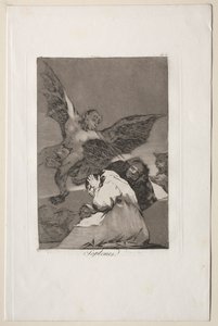 Caprichos: Nositelé příběhů-Výbuchy větru. od Francisco de Goya
