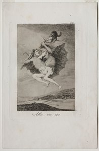 Caprichos: Už to jde.. od Francisco de Goya