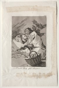 Caprichos: Je toho hodně k sání od Francisco de Goya