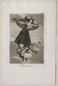 Caprichos: Uletěli. od Francisco de Goya