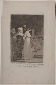 Caprichos: Říkají ano a podávají ruku prvnímu příchozímu. od Francisco de Goya