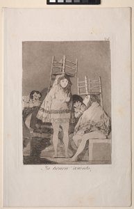Caprichos: Už mají místo (tj. dole) od Francisco de Goya