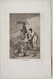 Caprichos: Zkoušky od Francisco de Goya