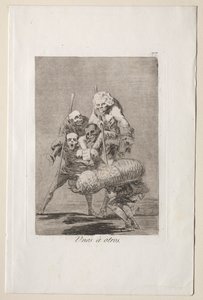 Caprichos: Co jeden dělá druhému. od Francisco de Goya