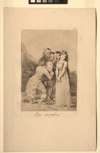 Caprichos: Jaká oběť!. od Francisco de Goya