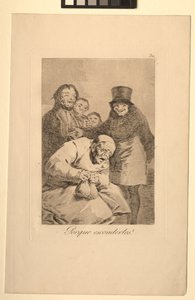 Caprichos: Proč je skrývat. od Francisco de Goya