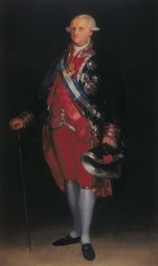 Karel IV v uniformě plukovníka Guardias de Corps, 1800 od Francisco de Goya