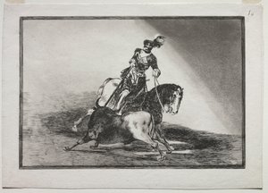 Karel V. Kopí býka v ringu ve Valladolidu od Francisco de Goya