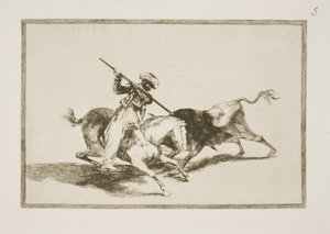 Inspirovaný Maurer Gazul jako první nabodl býky podle pravidel od Francisco de Goya