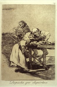 Despacha Que Dispiertan Buďte rychlí, už se probouzejí, deska 78 z Los Caprichos, 1799 od Francisco de Goya
