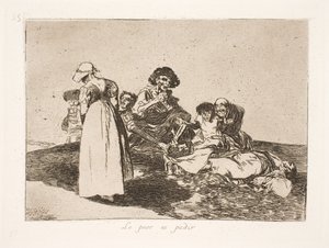 Nejhorší je, že musíš prosit (55) od Francisco de Goya