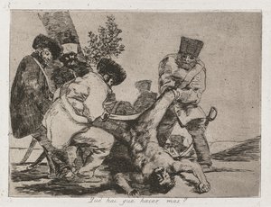 Válečné katastrofy: Pl. 33, Co víc se dá dělat, 1810-1813. od Francisco de Goya