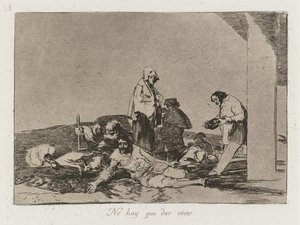 Válečné katastrofy: Pl. 58, Nemá cenu křičet, 1810-1813. od Francisco de Goya