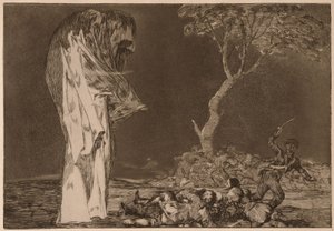 Pošetilost strachu, ze série Los Disparates od Francisco de Goya
