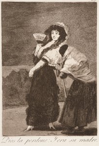 Proboha: A byla to její matka (Dios la perdone: y era su madre) ze seriálu Los Caprichos od Francisco de Goya