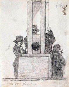 Francouzský trest, mezi 1824 a 1828. od Francisco de Goya